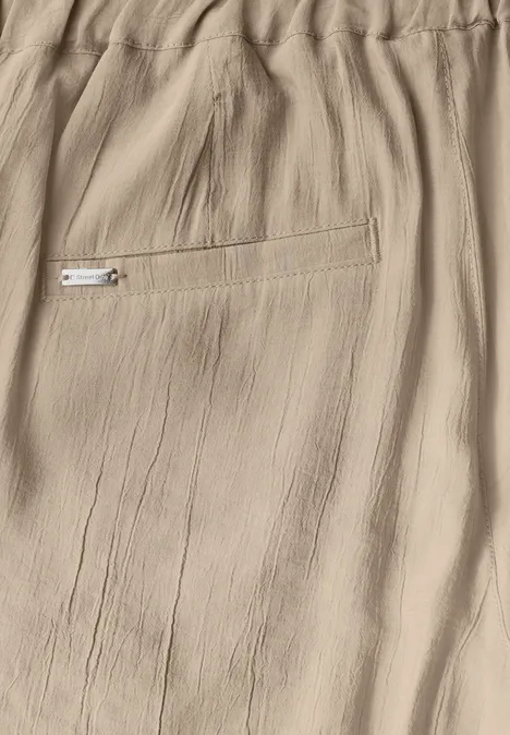 Loose Fit Hose mit Struktur safari beige
