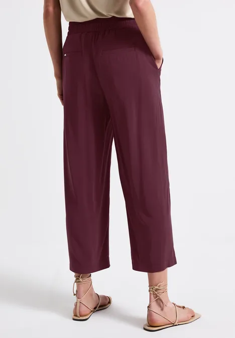 Wide Leg Hose dark cherry red