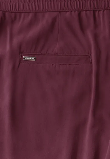 Wide Leg Hose dark cherry red