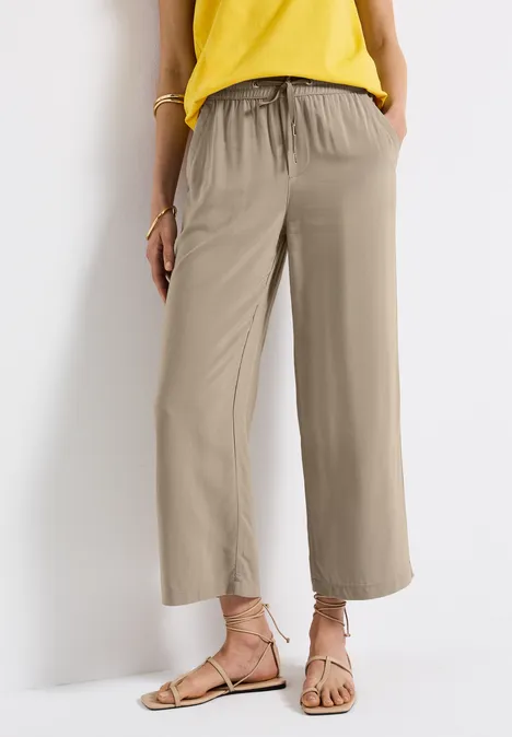 Wide Leg Hose buff grey