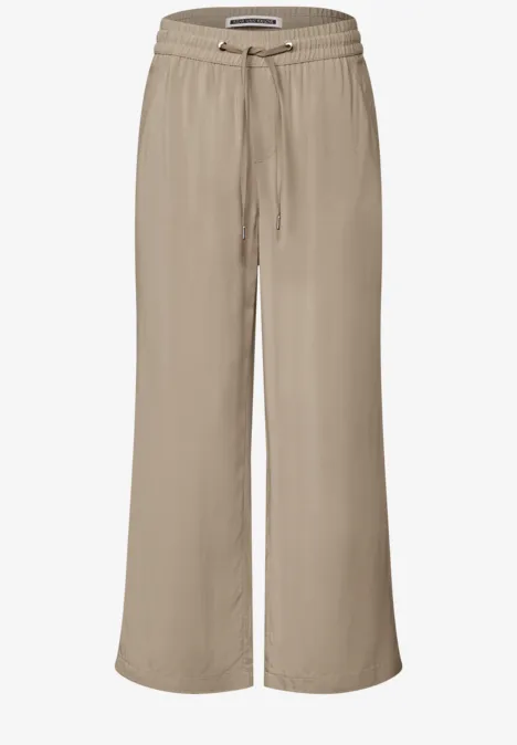 Broeken met wijde pijpen buff grey