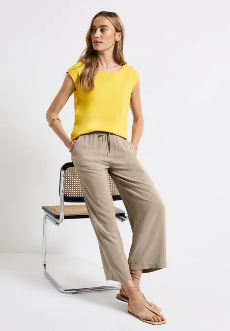 Wide Leg Hose buff grey