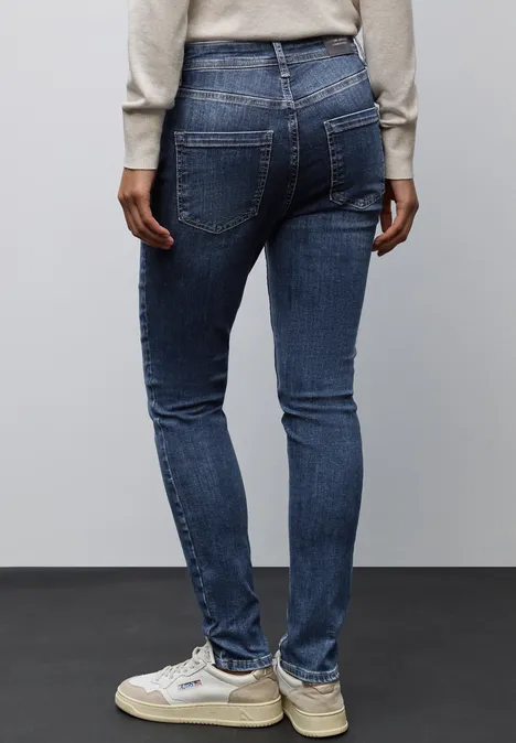 Slim Fit Jeans Dark Blue Random