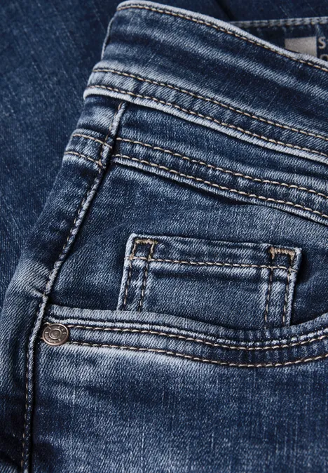 Casual Fit Jeans mid blue random washed