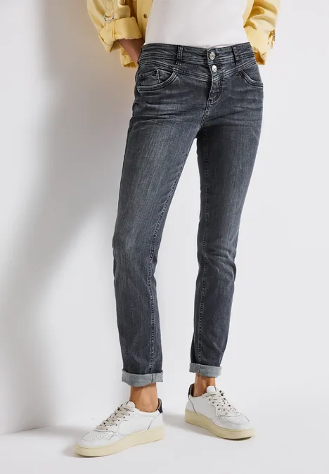 Jeans casual fit dark steel grey washed
