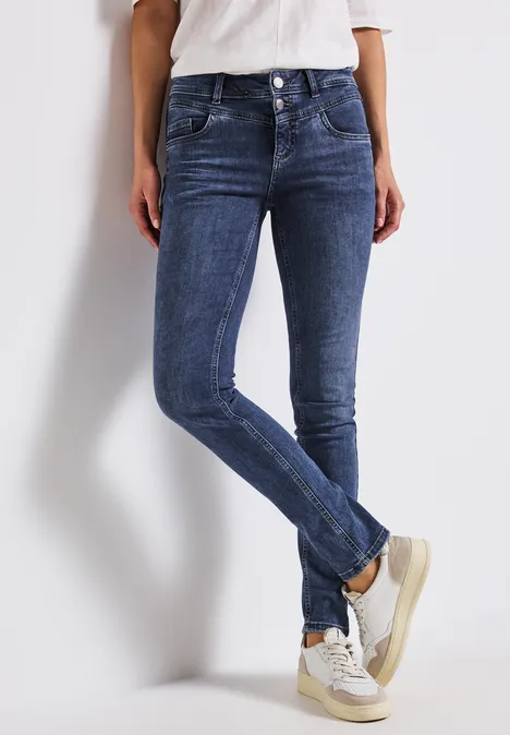 Jeans Slim Fit mid blue random washed