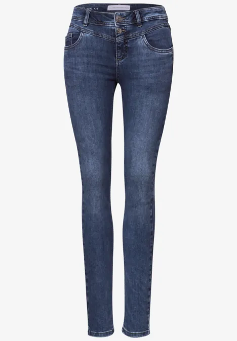 Slim Fit Jeans mid blue random washed