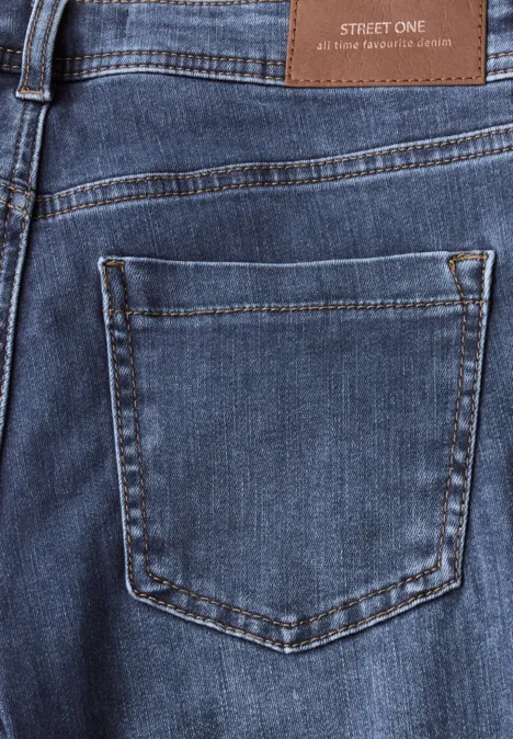 Straight Leg Jeans authentic dark indigo washed