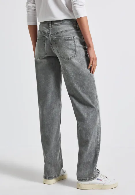 Straight Leg Jeans light grey random washed