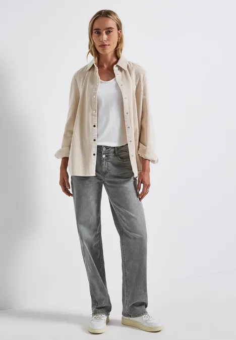 Straight Leg Jeans light grey random washed