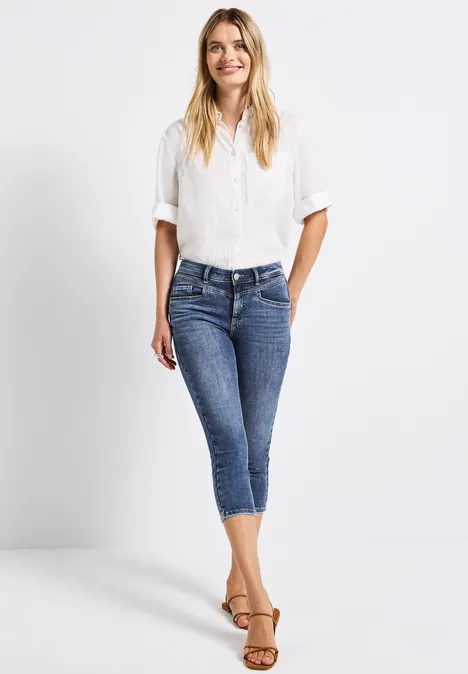 Slim Fit 3/4-Jeans Medium blue random