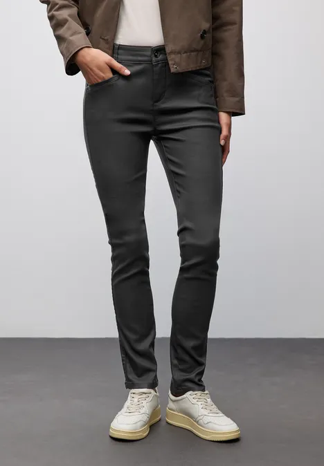 Slim Fit Coated Hose Black