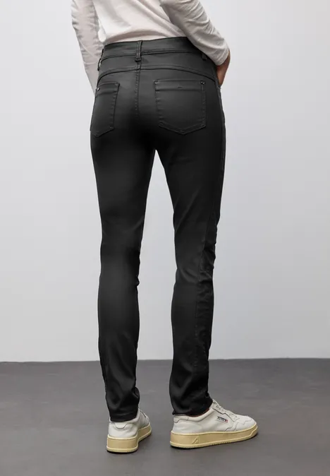 Slim Fit Coated Hose Black