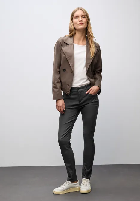 Slim Fit Coated Hose Black