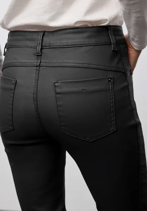 Slim Fit Coated Hose Black