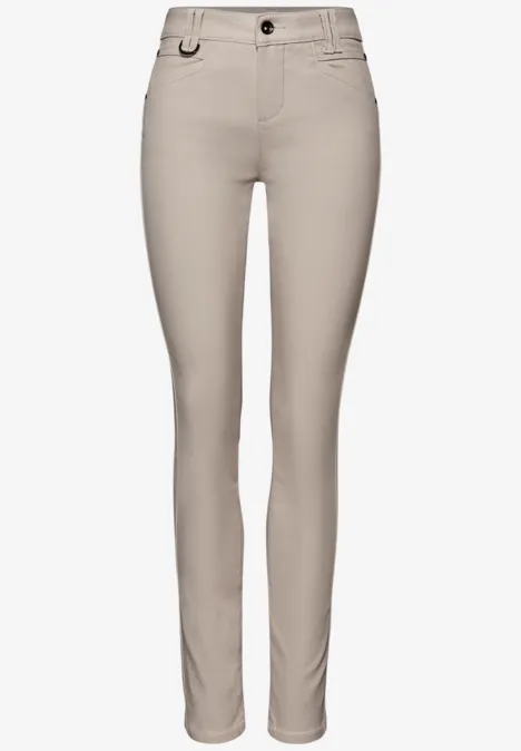 Slim Fit Coated Hose dark moonstone sand