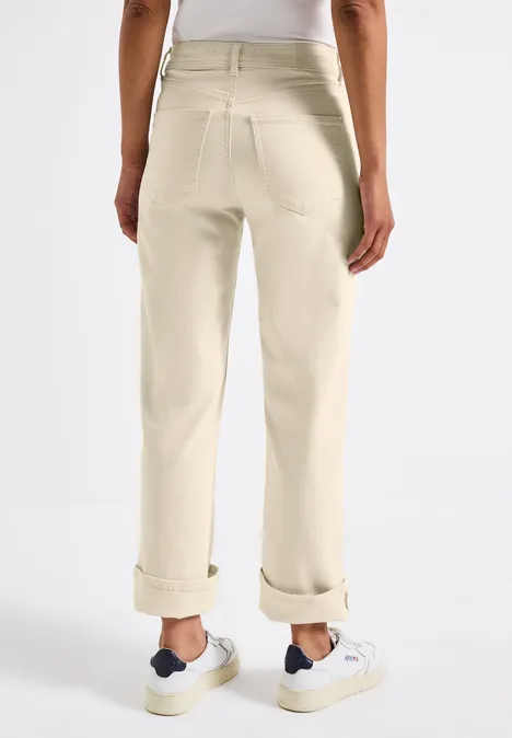 Straight Leg Jeans Ecru washed