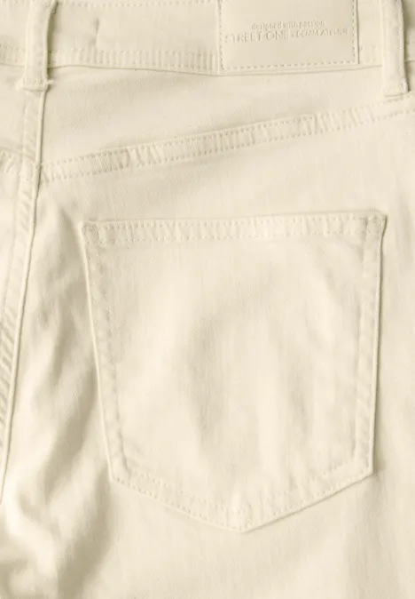 Straight Leg Jeans Ecru washed