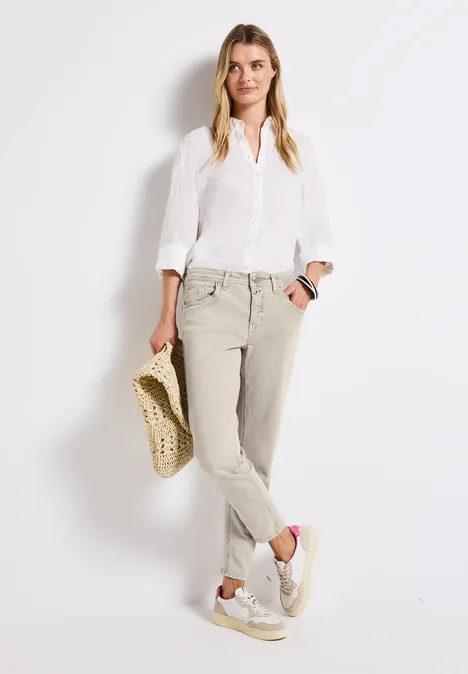 Loose Fit Jeans Beige Washed