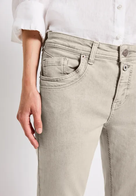 Loose Fit Jeans Beige Washed
