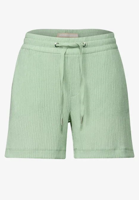 Strukturshorts soft jade green
