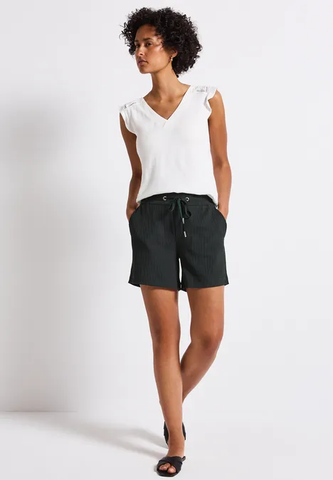 Strukturshorts pine grove green