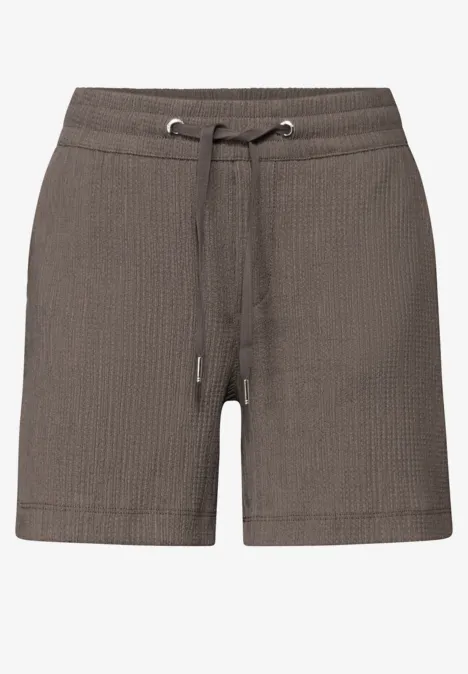 Strukturshorts dark tumbled beige