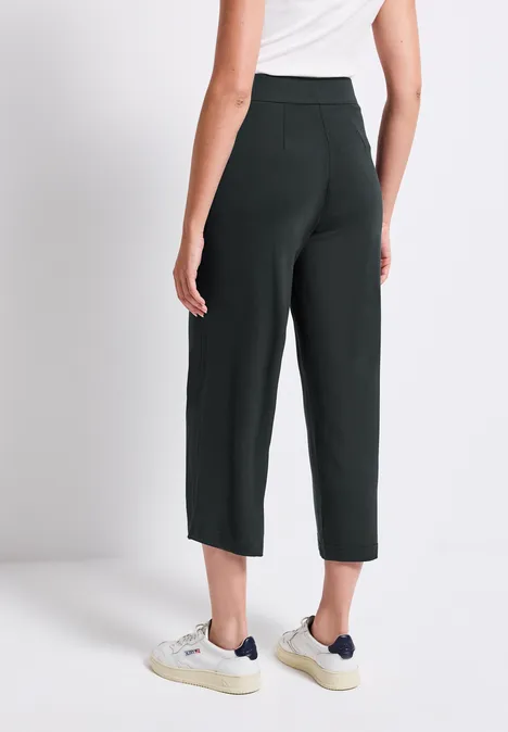 Wide Leg Jersey-Hose pine grove green