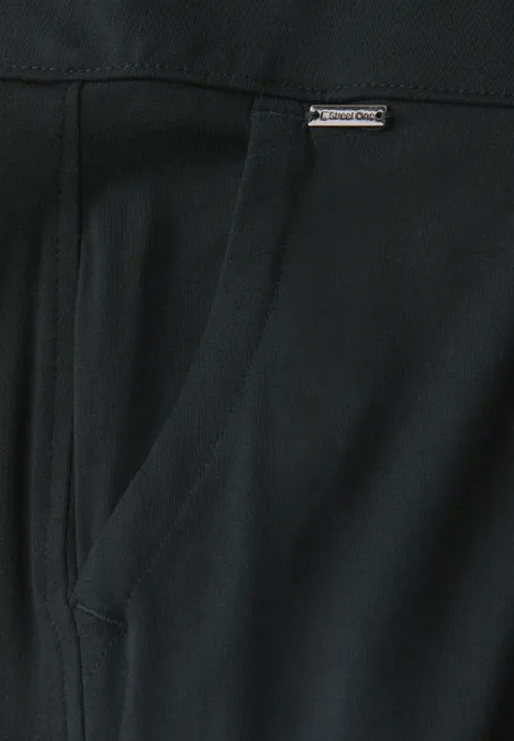 Wide Leg Jersey-Hose pine grove green