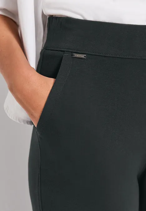 Wide Leg Jersey-Hose pine grove green