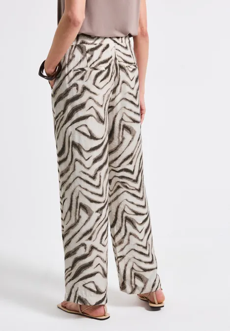 Wide Leg Crepe Hose tumbled beige