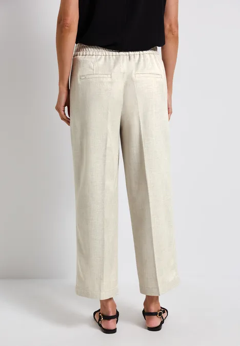 Schimmernde Hose silkstone white