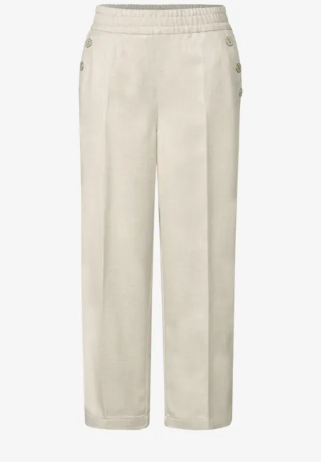 Schimmernde Hose silkstone white
