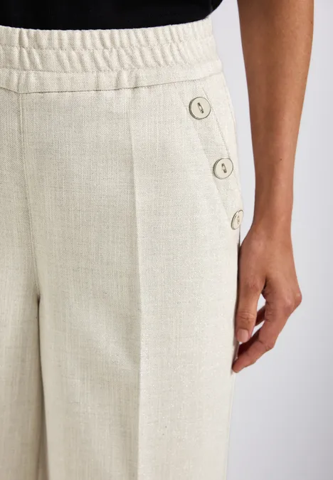 Schimmernde Hose silkstone white