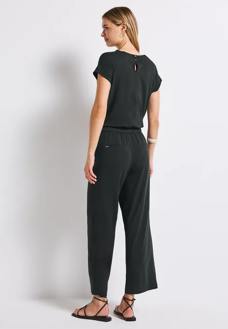 Jumpsuit in Unifarbe pine grove green