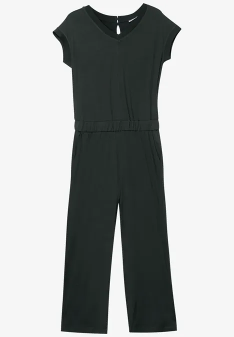 Jumpsuit in Unifarbe pine grove green