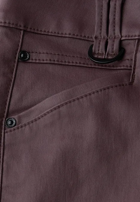 Slim Fit pantalon enduit velvet berry