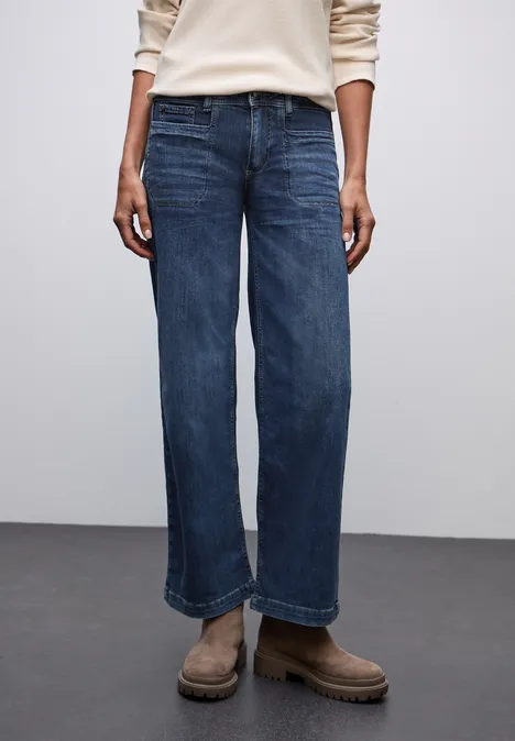 Wide Leg Jeans indigo washed