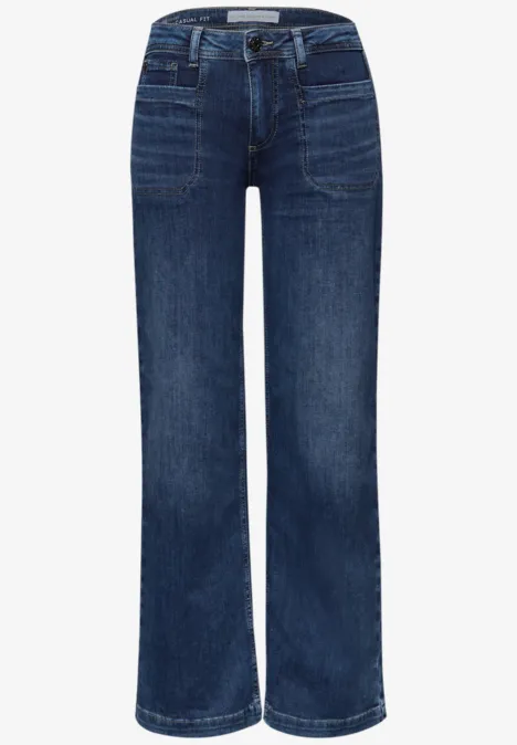Wide Leg Jeans indigo washed
