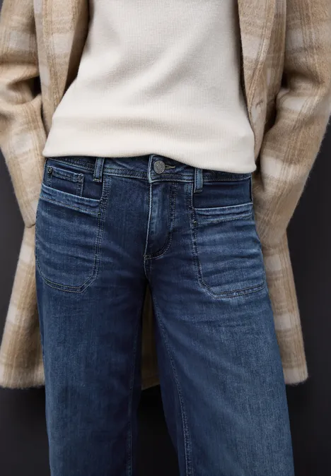 Wide Leg Jeans indigo washed