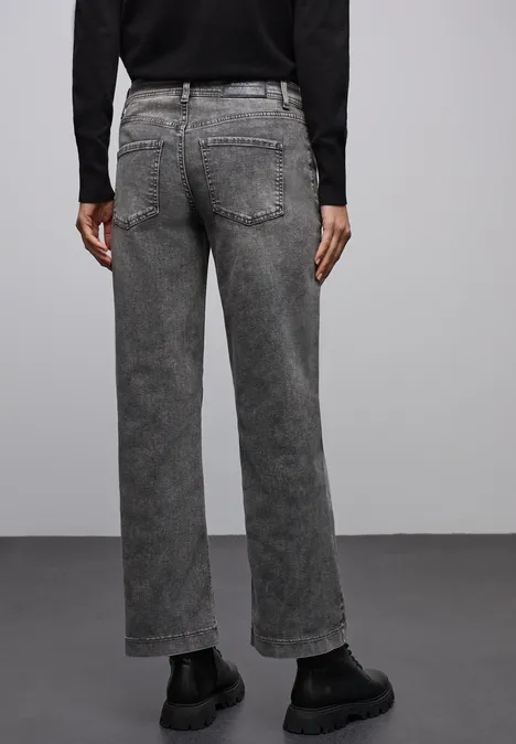 Wide Leg Jeans mid grey washed