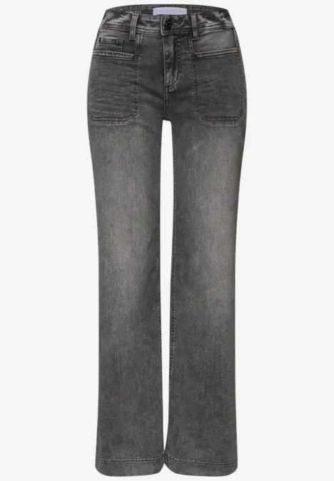 Wide Leg Jeans mid grey washed