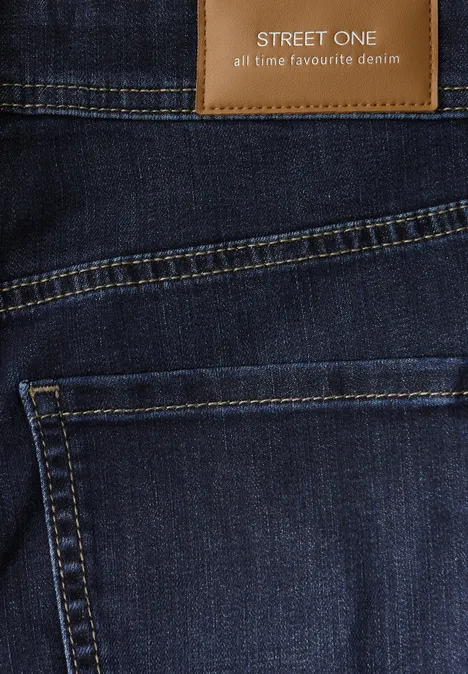 Straight Leg Jeans deep indigo washed