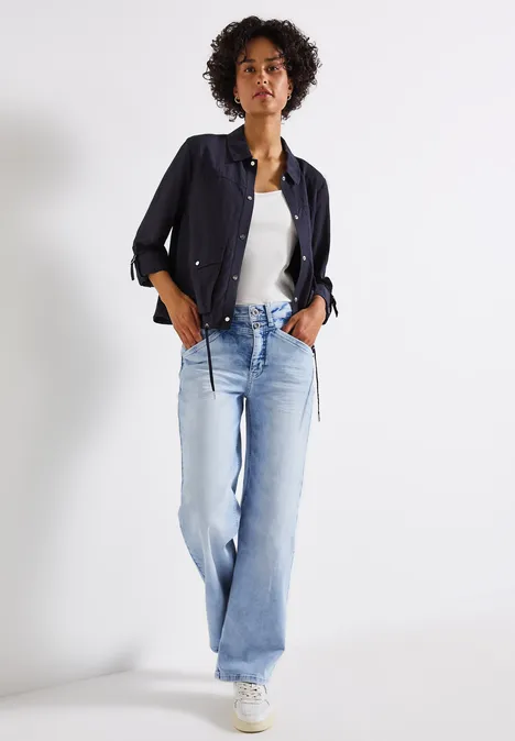 Bleached Wide Leg Jeans Super Bleach washed