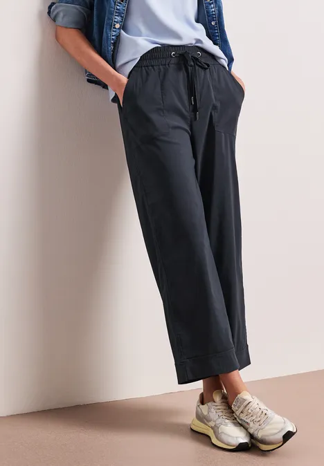 Pantalon Casual Fit avec turn-up deepwater blue