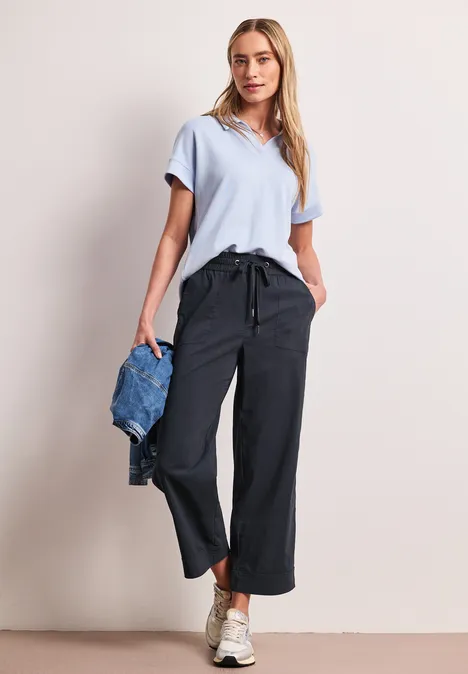Pantalon Casual Fit avec turn-up deepwater blue