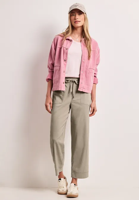 Pantalon Casual Fit avec turn-up morning beige