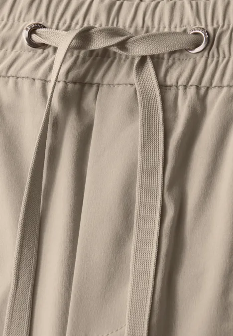 Casual Fit Hose mit Turn-Up morning beige