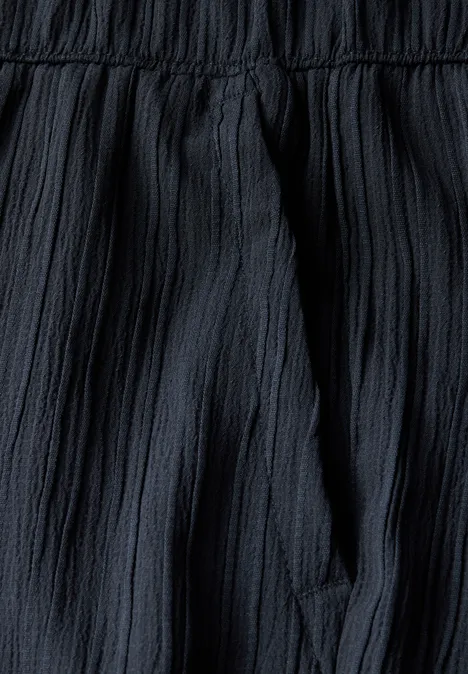 Wide Leg Crinkle Hose deepwater blue