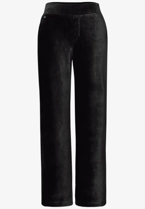 Straight Legs corduroy broek Black